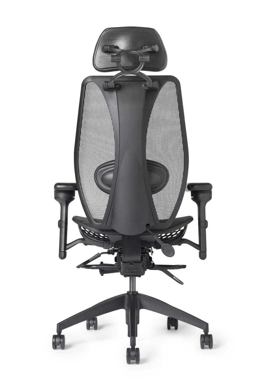 tCentric Hybrid All Mesh Lumbar Support Adjustable Arms Chrome Accent Casters